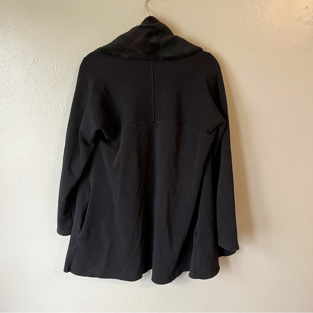 DREW Morrison Fleece Cozy Open Cardigan Black‎ size Small - Picture 3 of 6